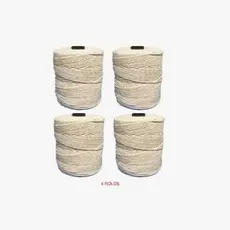 Kit 4 Barbantes Algodão Valtex 4/4 | 82m Cada | 200g | Cru | Alta Resistência e Durabilidade