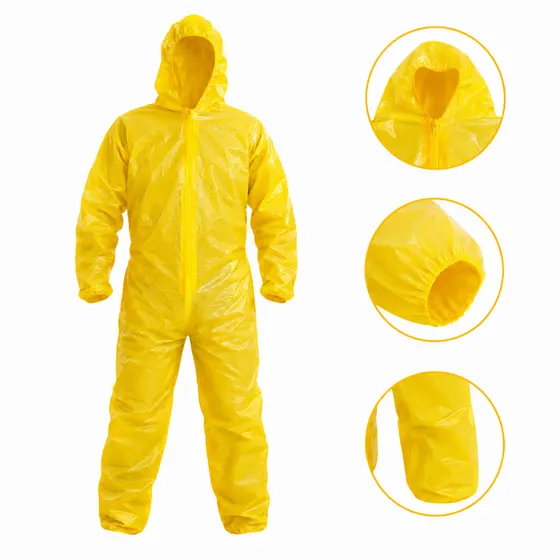 Macacão de Proteção Amarelo Duvek 4000 | EPI Impermeável | Proteção Profissional e Segurança
