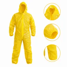 Macacão de Proteção Amarelo Duvek 4000 | EPI Impermeável | Proteção Profissional e Segurança