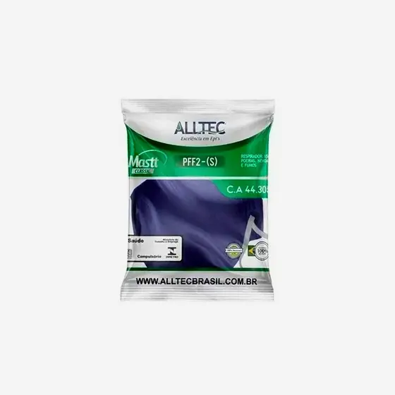Kit Máscara Respiratória PFF2 Alltec sem Válvula | CA 44305 | Proteção Contra Poeiras e Partículas