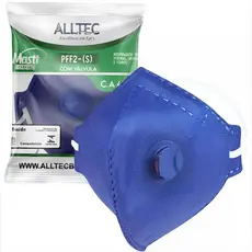 Kit Máscara de Proteção Respiratória PFF2 com Válvula Alltec | EPI Profissional | Conforto e Proteção Respiratória | CA
