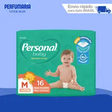FRALDA PERSONAL BABY JUMBINHO M 16UN.