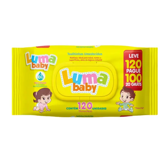 Lenço Umedecido Luma Baby - 120 Unidades