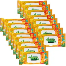 Kit C/16 Lenço Umedecido Turminha Do Rex Leve 120 Pague 100 Unidades