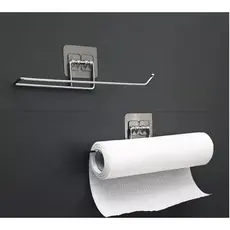 Porta Papel Toalha Suporte em Inox com Adesivo Para Cozinha