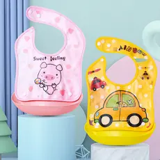 Babador Infantil de Silicone com Coletor de Migalhas Lavável