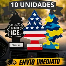 Kit 10 Cheirinho Aromatizante Para Carro Novo Cheiroso Pinheiro Sortidos