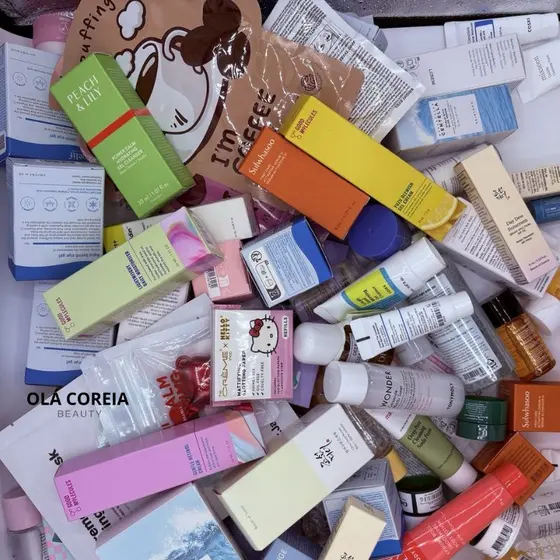 (OLA COREIA BEAUTY) KOREAN SKINCARE Aleatórios MINI Tamanhos Produto 1EA (Não Conjunto)