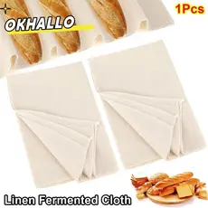 OKHALLO 1 Peça De Pano Fermentado De Linho , De Pão Para Baguetes De Pastelaria De Sofá À Prova , Panelas Padeiros De Ma