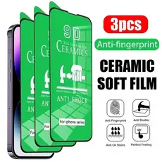 3/2/1PCS Filme Cerâmico Transparente Para iPhone Air 17 16 15 14 13 12 11 Pro Max Plus Protetor De Tela
