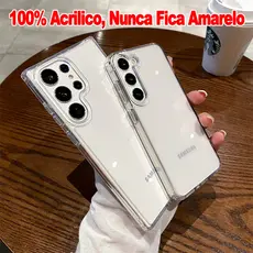 Nunca Fica Amarelo , Capa Rígida Transparente HD Com Tudo Incluído Para Galaxy S26 S25 S24 S23 S22 A57 A56 A17 A16 Etc .