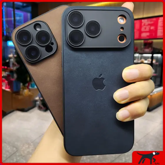 Pele Sentimento De Cordeiro Luxo Caso Couro Para iPhone 17 16 15 14 13 12 11 Pro Max Protetor Lente Completa