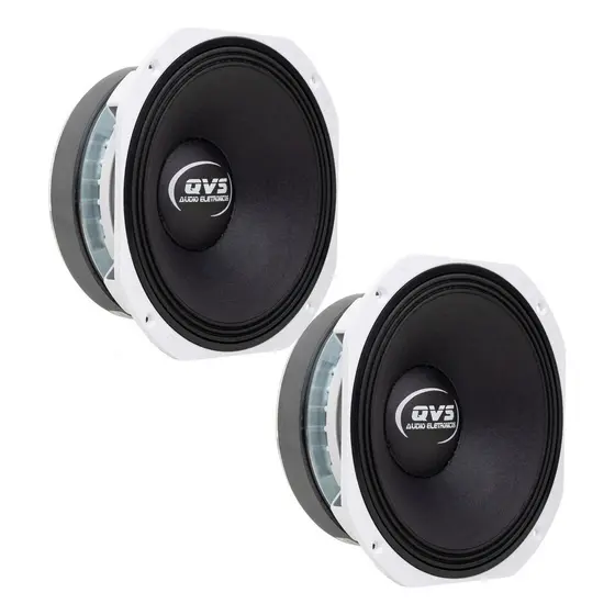 2 Alto Falante QVS 10MGS810 10 polegadas 400rms Médio Grave QVS Som Automotivo Som profissional