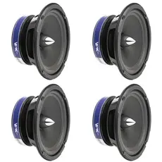 Kit com 4 Alto Falante QVS 6 Polegadas 6-24VPK Triaxial 300w rms Para Carros Picapes Suvs