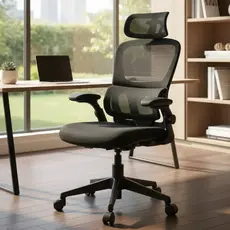 Cadeira de Escritório Presidente Ultra Ergonômica Alto Padrão Luxo Espuma Preta