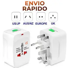 Adaptador de Tomada Internacional Universal Para Viagem Com Proteção Contra Surto Elétrico