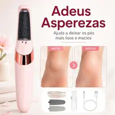 Lixador de Pé Elétrico - Esfoliador Tira Calos Pedicure Portátil