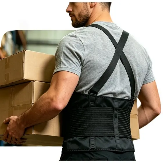 Cinta Lombar Ergonômica – Suporte Abdominal, Correção Postural – com Suspensório – Recomendada por Ortopedistas