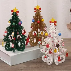 Brinquedo De Árvore De Natal Feito À Mão Para Crianças/DIY Estéreo De Madeira Design De Cena/Ano Novo Ornamentos