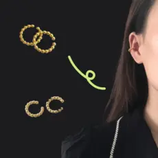2 Peças Conjunto De Brincos Retrô Dourados, Clipes De Orelha, Brincos Clássicos Elegantes Para Mulheres, Joias