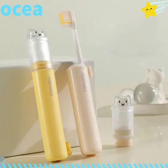 Escova De Dentes De Viagem OCEA , Mini Dispensador De Pasta De Dente 2 Em 1 , Conjunto De Portátil Dobrável