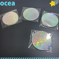 OCEA 100 Unidades De Filme De Crachá Transparente , Capas Redondas De Emblema Laser De PVC De Película Protetora Para Fa
