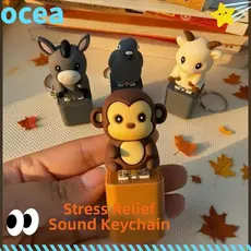 Chaveiro OCEA Animal Clicker , Brinquedo De Alívio De Estresse Com Teclado Fidget Produção De Som De Cordeiro Burro