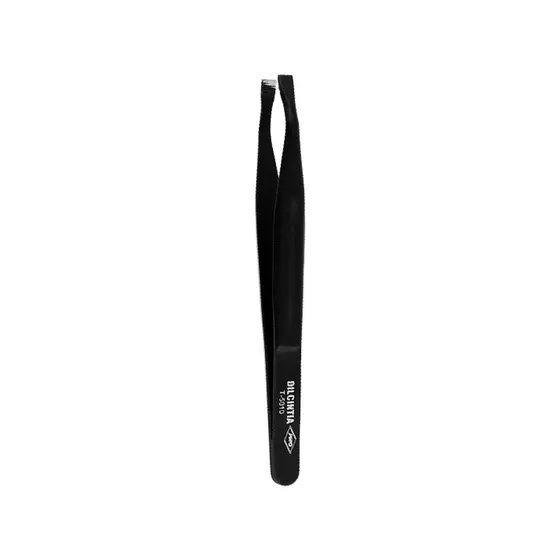 Pinça Profissional para Sobrancelhas Preta 3.5" – Ponta Chanfrada em Aço Inox