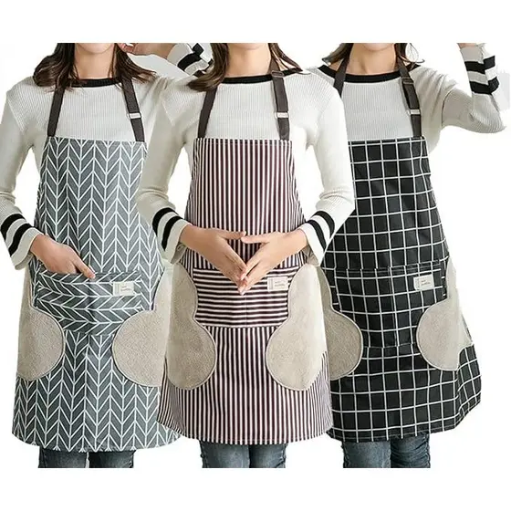 KIT 2 Avental De Cozinha A prova D' Água Impermeável - cores diversas Mania