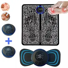 Kit Tapete E Mini Massageador Elétrico Dor Pés E Musculares EMS mania