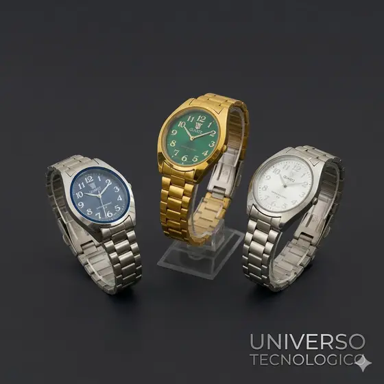 Relógios A Prova D'água Unissex ORIMET Luxo De Aço Inoxidável Dourado e Prata