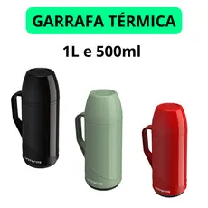 garrafa térmica Roma 1litro e 500ml Unitermi café chá água