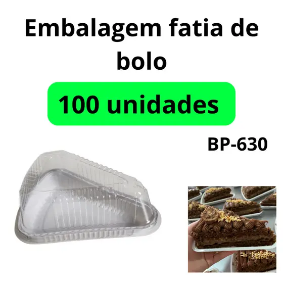 embalagem fatia de bolo tortas BP-630 com 100 unidades