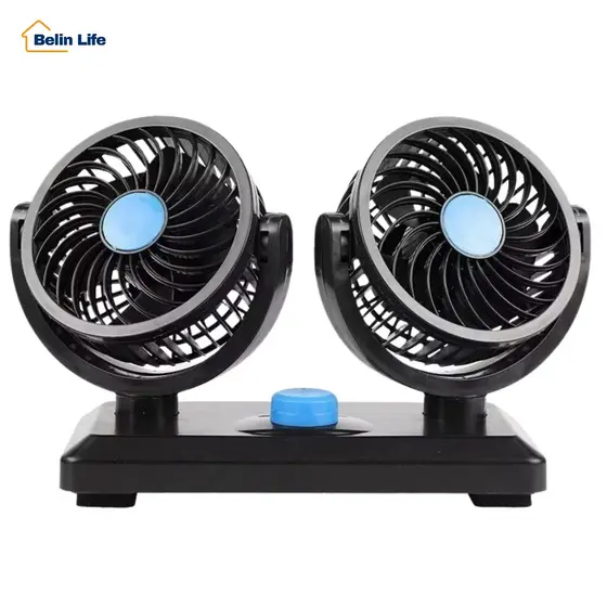 Ventilador Automotivo Duplo 12v Ajustável 2 Velocidade Carro