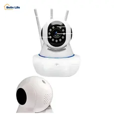 Câmera IP WiFi 360 câmera iP robô 3 antenas visão noturna full HD Sistema microfone áudio