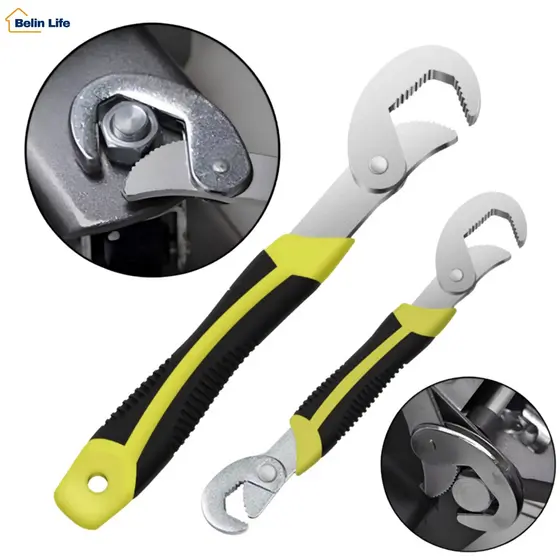 Kit 2 Chaves Inglesas De Boca Ajustável De 6mm A 33mm Alta Resistência