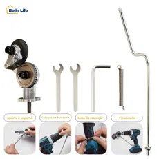 Adaptador Cortador de Chapa para Furadeira e Parafusadeira Metal Universal Tesoura Profissional Luatek LWJ-2214