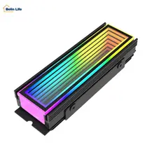 Dissipador SSD M.2 2280 NVMe Delta-CN510 ARGB 5V 3 Pinos Aura Sync