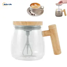 Chaleira Misturadora De Café Automática Agitadora Elétrica Giratória Para Chá Leite e Café