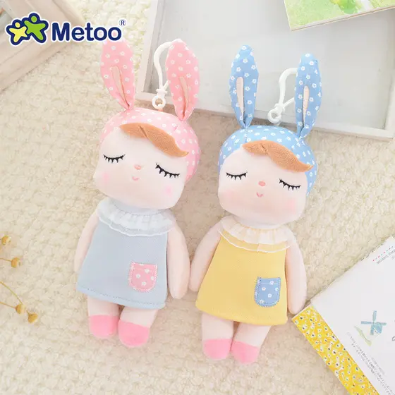 Boneca Metoo Mini Angela Pendant Recheada Porta-Chaves Brinquedos De Pelúcia Para Crianças Presentes De Aniversário Bebê