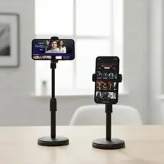 Kit Suporte Tripé Celular Smartphone De Mesa Escritório 360º