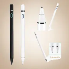 Caneta Stylus Pen Touch Ponta Fina Preta e Branca - FSH 123