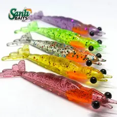 Isca Camarão Artificial soft 6cm, 7cm é 8cm 10 unidades.