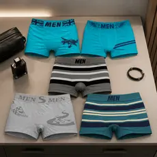 Cueca Infantil Juvenil Box Kit 5 ou 10 Peças Masculina Microfibra Menino 2 a 16 Anos Sem Costura Lateral