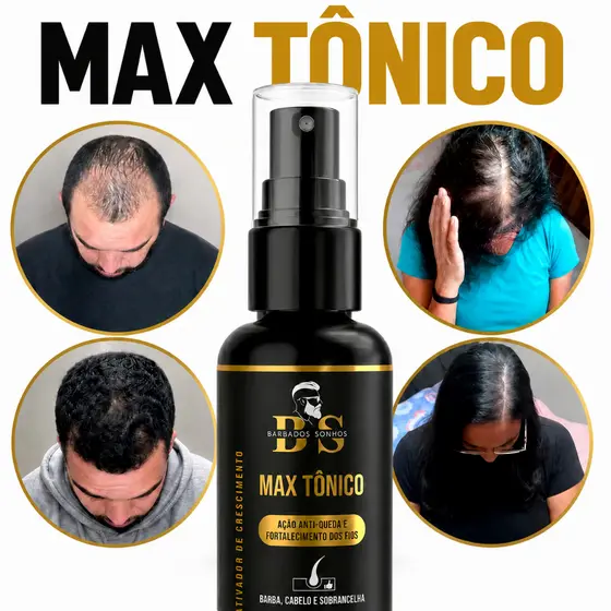 MAX Tônico Crescimento Capilar, Barba e Sobrancelha - Barba dos Sonhos