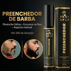 Preenchedor de Barba Preenche Falhas e Escurece a Barba na Hora Barba Mais Cheia 10ml
