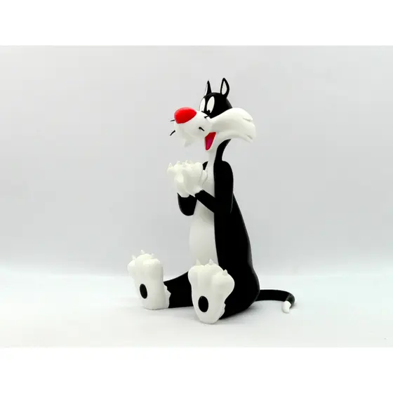 Boneco Gato Frajola Sentado Baby Looney Tunes Decoração - Impressão 3D