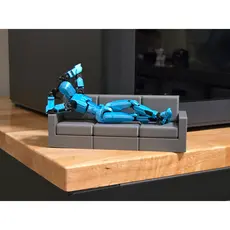 Sofá 3 Lugares para Dummy 13 Acessórios Brinquedo Decoração - Impressão 3D