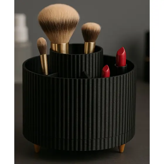 Organizador de Maquiagem Moderno Decorativo - Rotativo 360º - Impressão 3D
