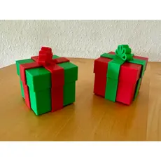 Caixa de Presentes Decorativa de Natal Enfeite Natalino Funcional 6CM Largura 5CM Altura - Impressão 3D